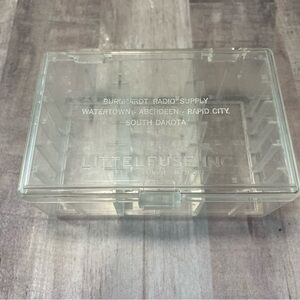 Vintage Littelfuse Littel Fuse Clear Plastic Organizing Storage Box 3" x 4.50"
